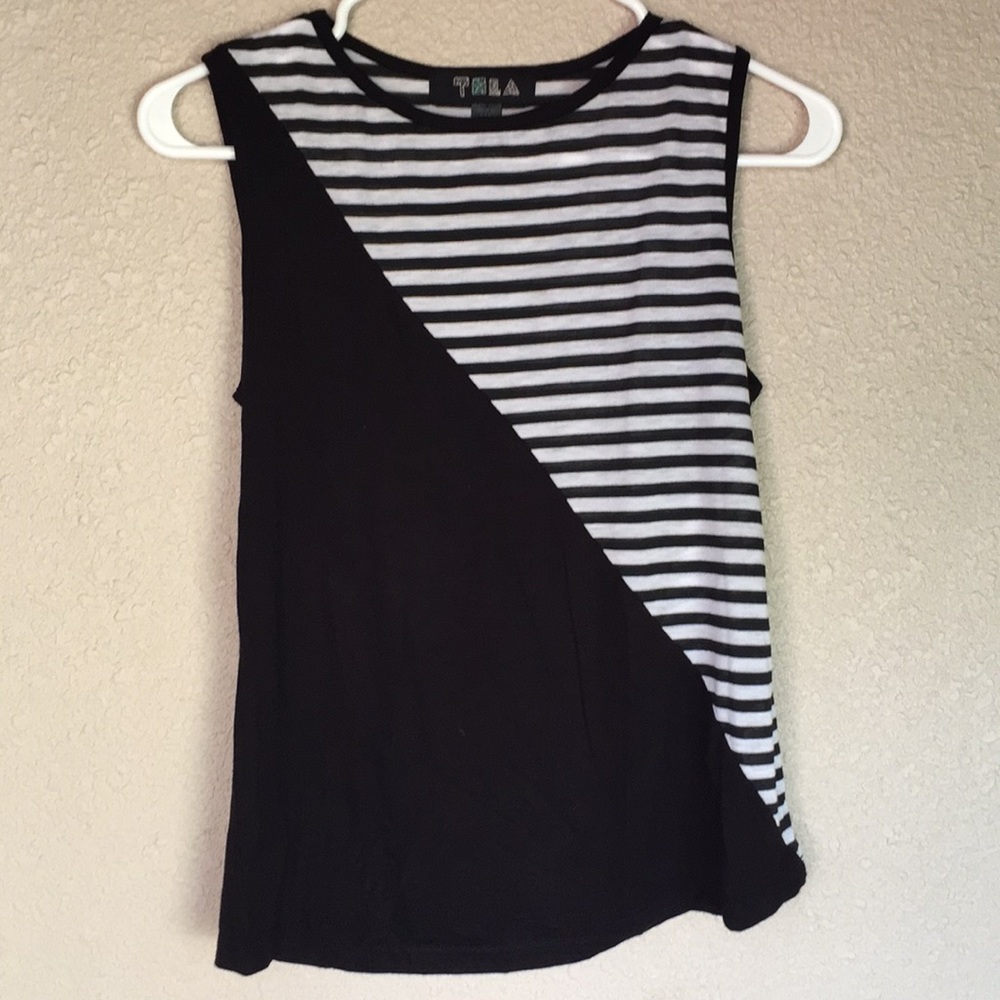 Black and white striped top
